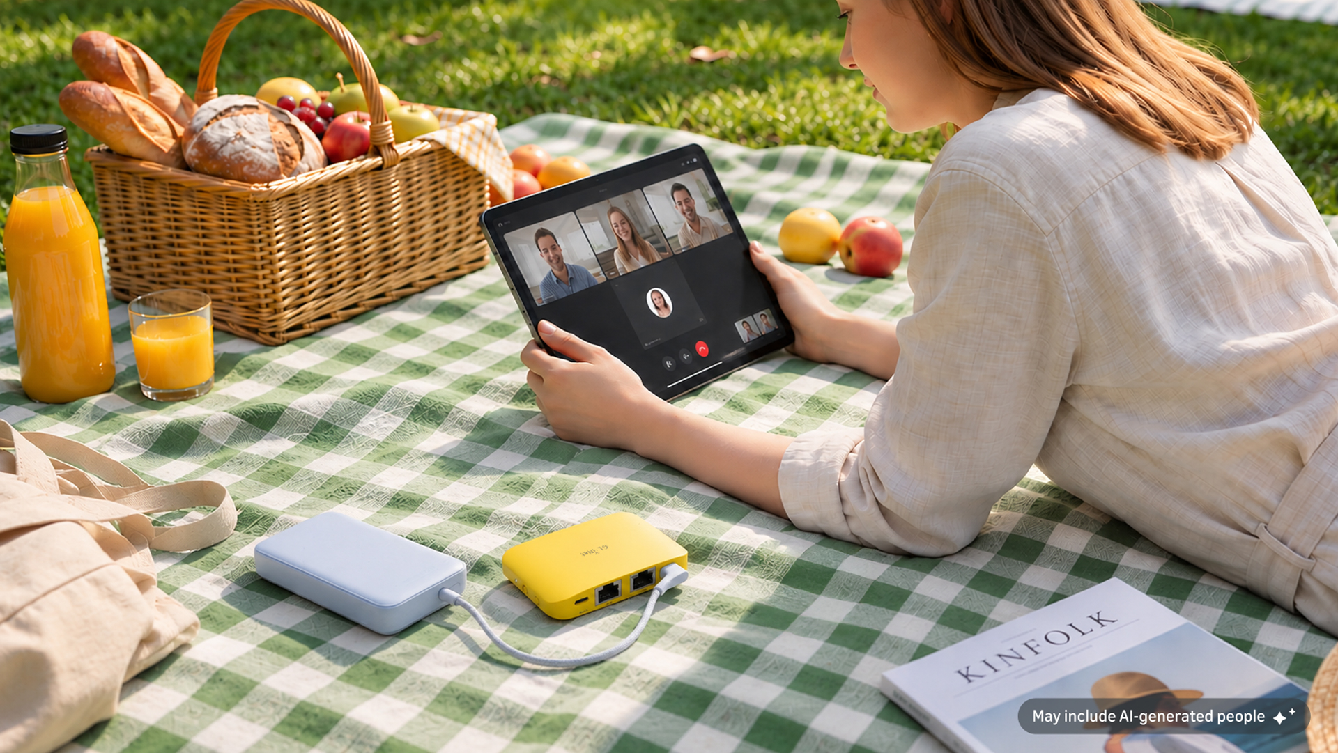 Mango 2 powered by a portable power bank
