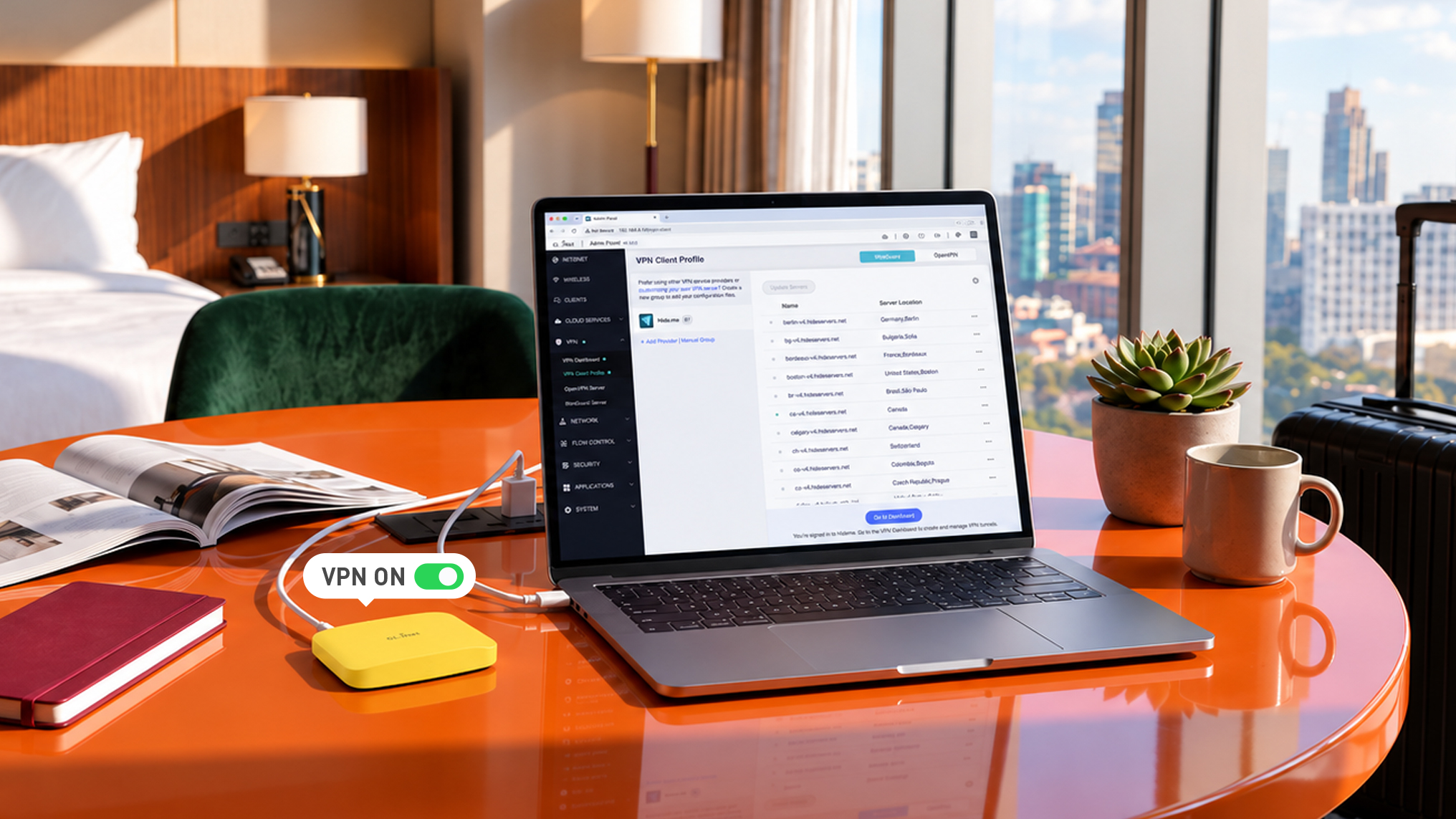 Mango 2 travel router with VPN connection