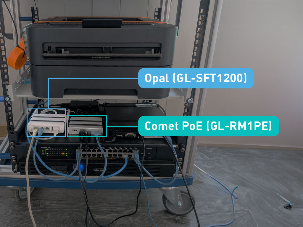 Comet PoE (GL-RM1PE) used in homelab setup for remote device access and management