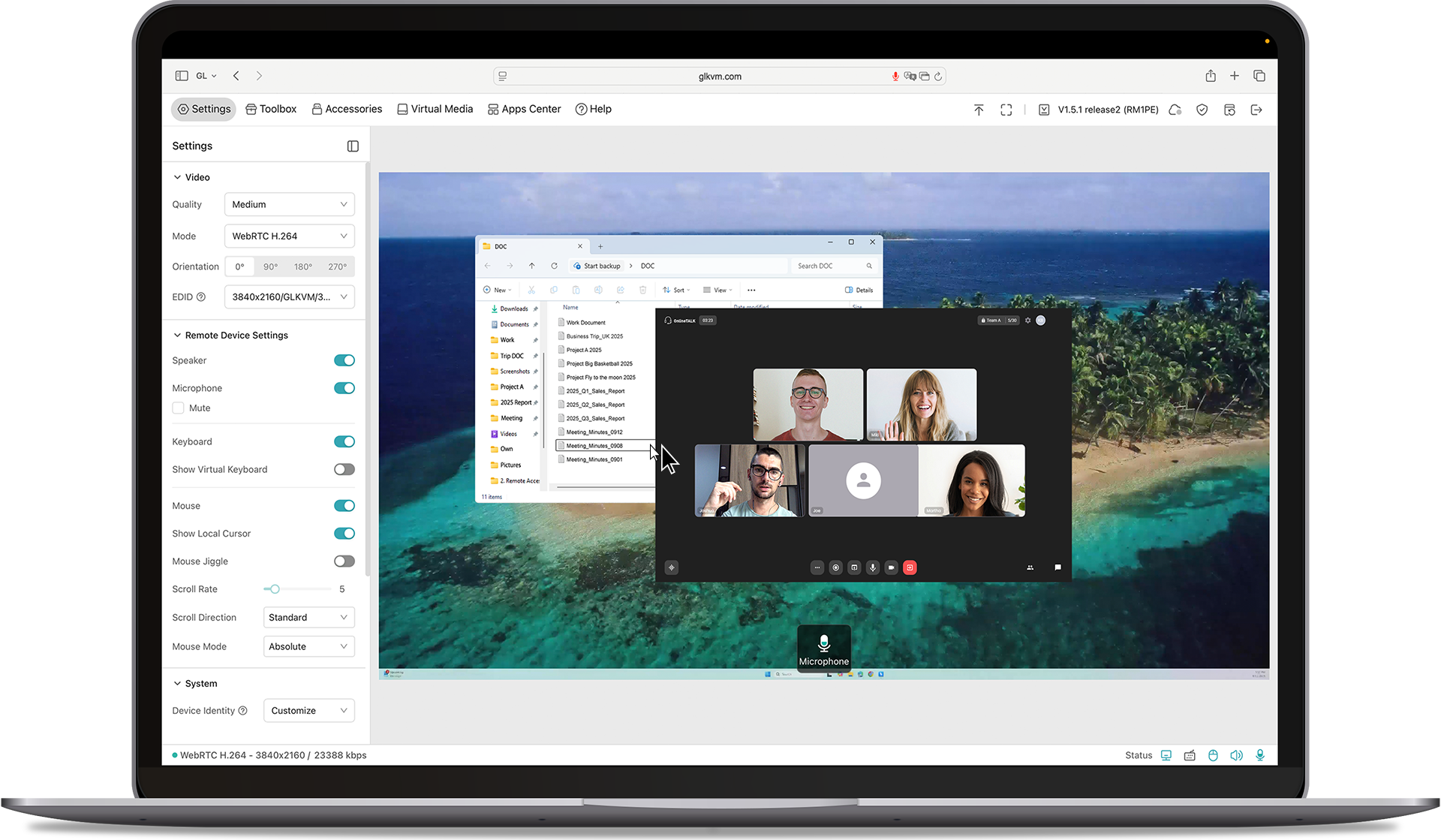 Comet Pro provides browser-based, location-independent access